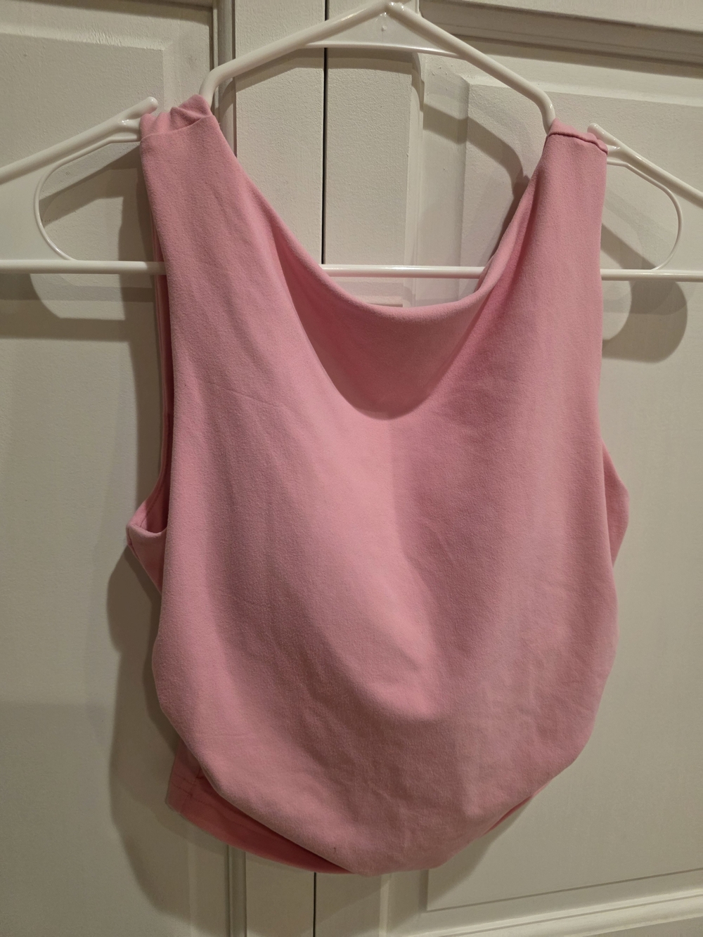SHEIN Pink Scoop-Back Tank Top